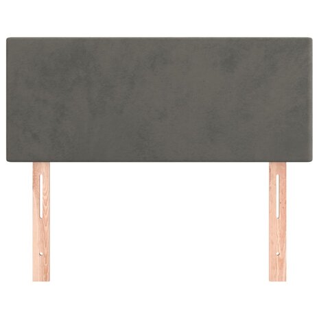 Hoofdbord 80x5x78/88 cm fluweel donkergrijs 3