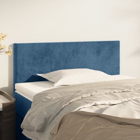 Hoofdbord 80x5x78/88 cm fluweel donkerblauw 1