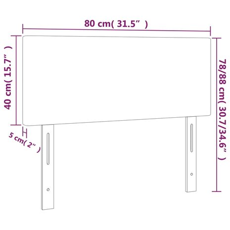 Hoofdbord 80x5x78/88 cm fluweel donkerblauw 8