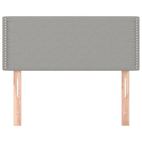Hoofdbord 100 x 5 x 78/88 cm stof lichtgrijs 3