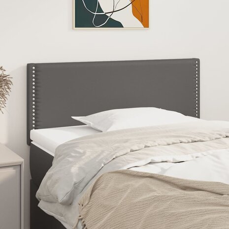 Hoofdbord 100x5x78/88 cm kunstleer grijs 1