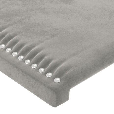 Hoofdbord 100x5x78/88 cm fluweel lichtgrijs 4