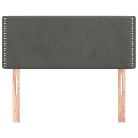 Hoofdbord 100x5x78/88 cm fluweel donkergrijs 3