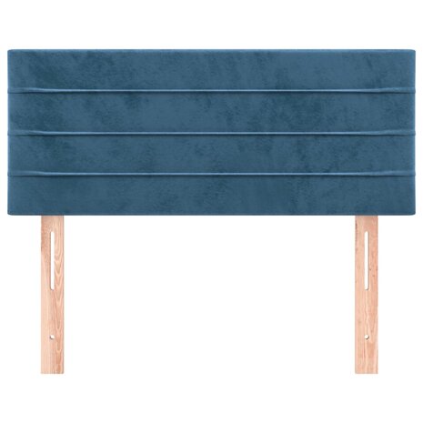 Hoofdbord 80x5x78/88 cm fluweel donkerblauw 3