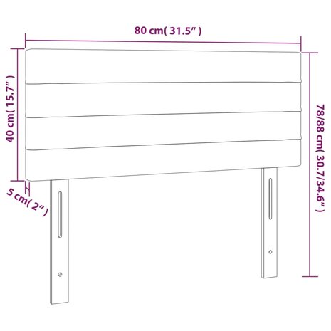 Hoofdbord 80x5x78/88 cm fluweel donkerblauw 8