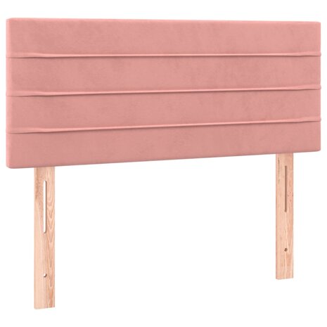 Hoofdbord 80x5x78/88 cm fluweel roze 2