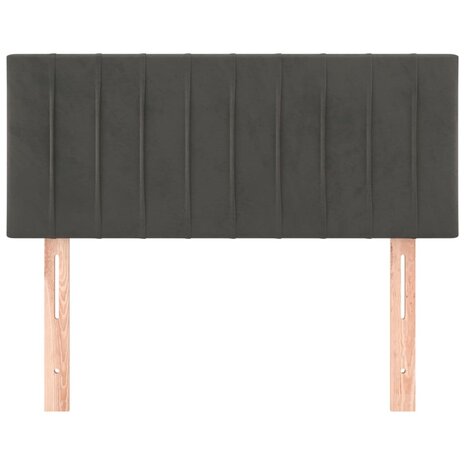 Hoofdbord 80x5x78/88 cm fluweel donkergrijs 3