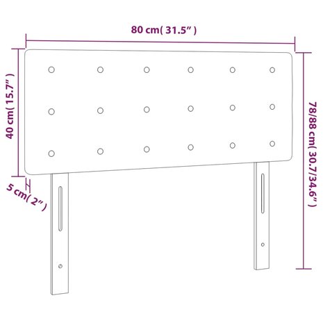Hoofdbord 80x5x78/88 cm kunstleer cappuccinokleurig 8