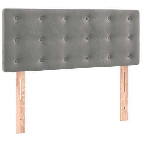 Hoofdbord 80x5x78/88 cm fluweel lichtgrijs 2