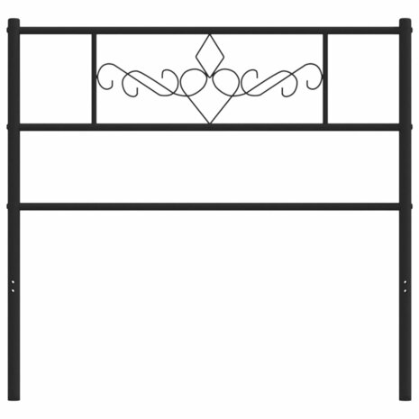 Hoofdbord 80 cm metaal zwart 3