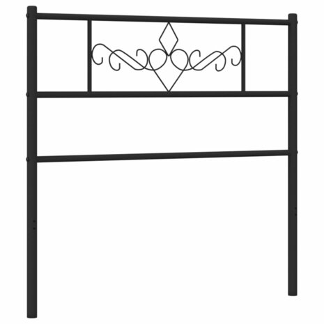 Hoofdbord 107 cm metaal zwart 2