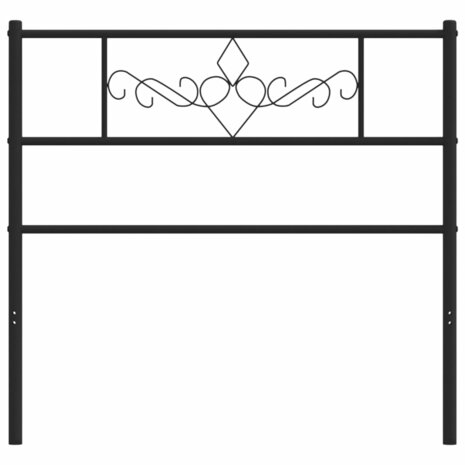 Hoofdbord 107 cm metaal zwart 3