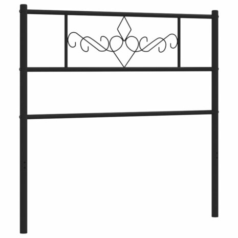 Hoofdbord 107 cm metaal zwart 4