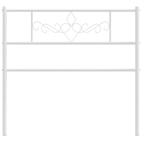 Hoofdbord 75 cm metaal wit 3
