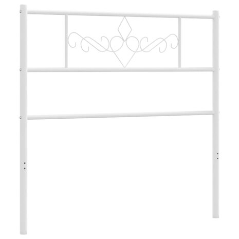 Hoofdbord 75 cm metaal wit 4