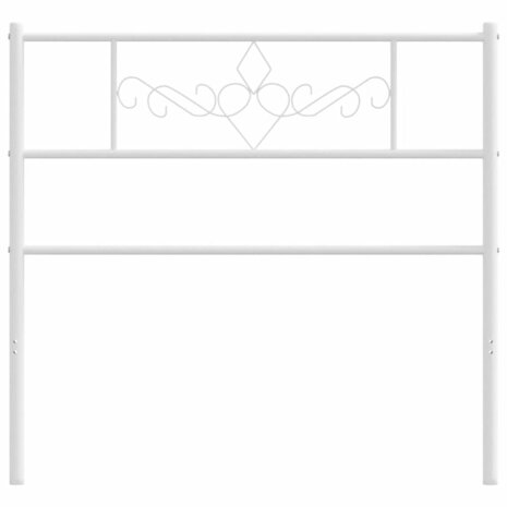 Hoofdbord 107 cm metaal wit 3