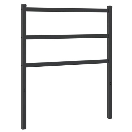 Hoofdbord 80 cm metaal zwart 2