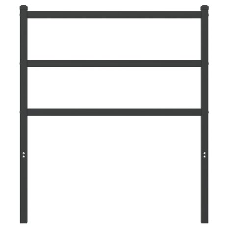 Hoofdbord 80 cm metaal zwart 3