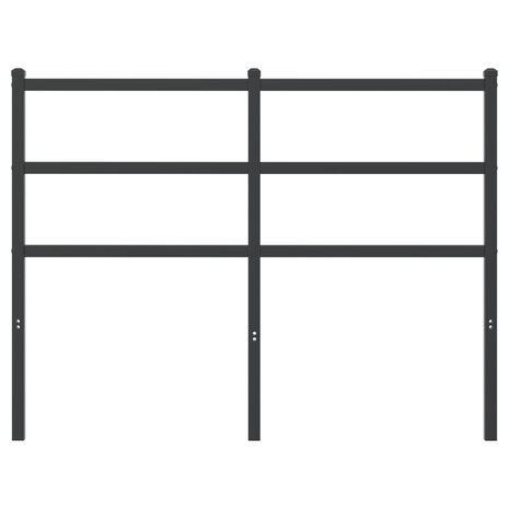 Hoofdbord 120 cm metaal zwart 3