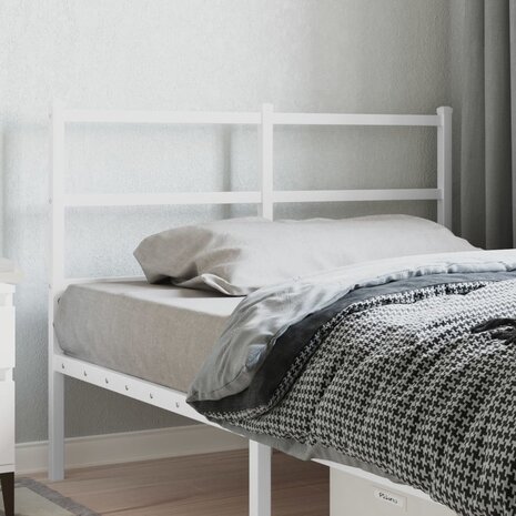 Hoofdbord 120 cm metaal wit 1
