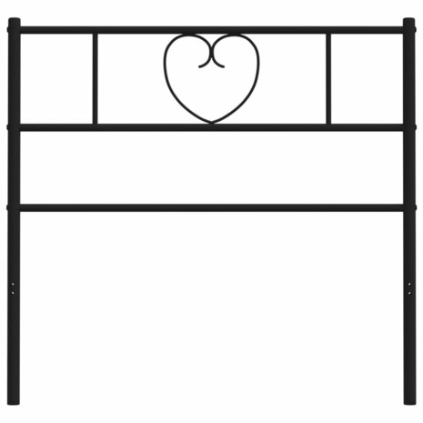 Hoofdbord 75 cm metaal zwart 5