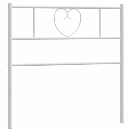 Hoofdbord 75 cm metaal wit 3