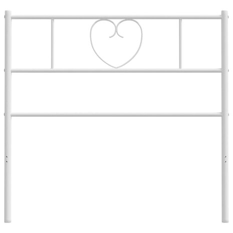 Hoofdbord 75 cm metaal wit 5