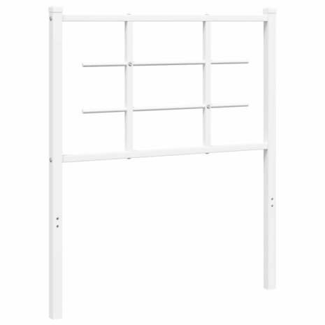 Hoofdbord 75 cm metaal wit 2