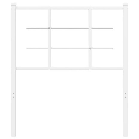 Hoofdbord 75 cm metaal wit 3