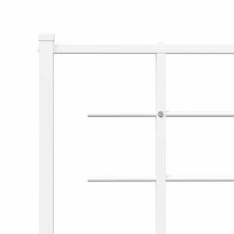 Hoofdbord 75 cm metaal wit 5