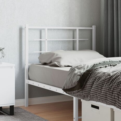 Hoofdbord 100 cm metaal wit 1