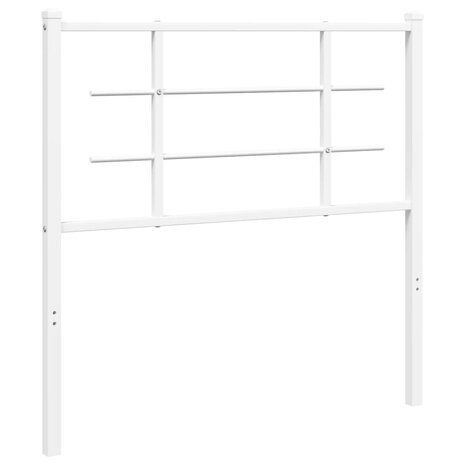 Hoofdbord 100 cm metaal wit 2