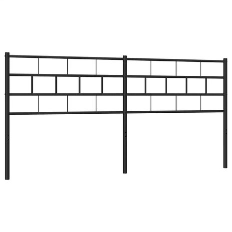 Hoofdbord 180 cm metaal zwart 2