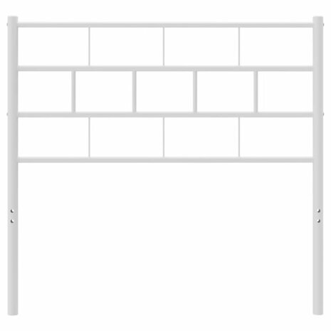 Hoofdbord 75 cm metaal wit 3