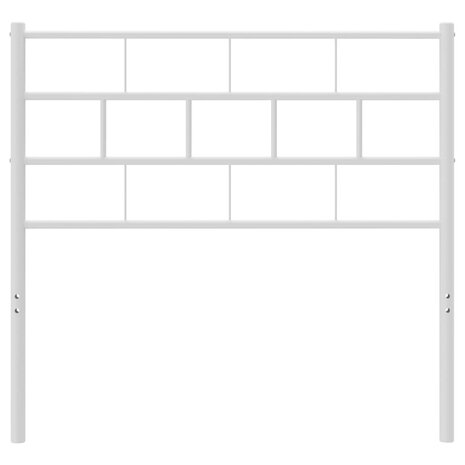Hoofdbord 107 cm metaal wit 3
