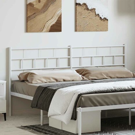 Hoofdbord 180 cm metaal wit 1