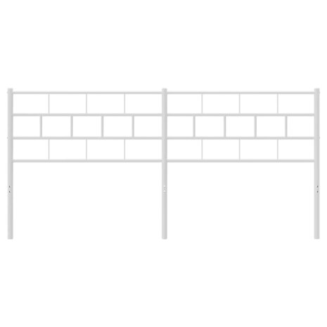 Hoofdbord 180 cm metaal wit 4