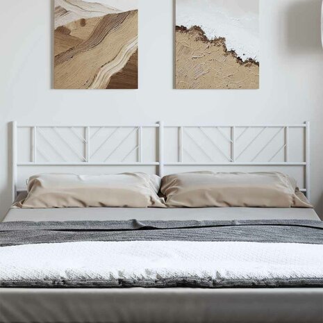 Hoofdbord 180 cm metaal wit 1