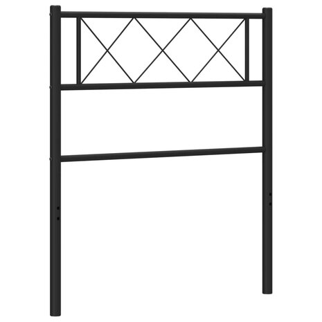 Hoofdbord 75 cm metaal zwart 2
