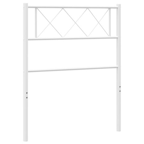 Hoofdbord 75 cm metaal wit 2