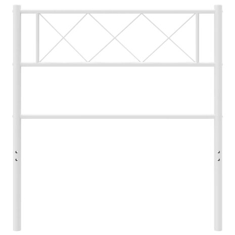 Hoofdbord 90 cm metaal wit 3