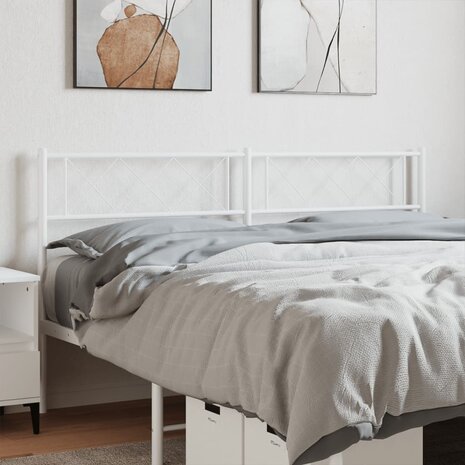 Hoofdbord 120 cm metaal wit 1