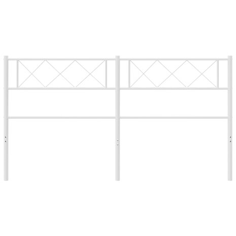 Hoofdbord 120 cm metaal wit 3