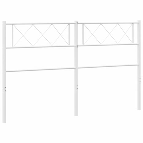 Hoofdbord 120 cm metaal wit 5