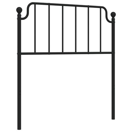 Hoofdbord 90 cm metaal zwart 2