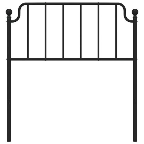 Hoofdbord 90 cm metaal zwart 3