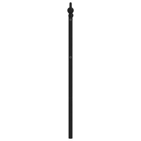 Hoofdbord 90 cm metaal zwart 4