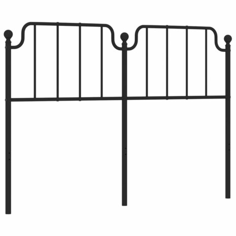 Hoofdbord 160 cm metaal zwart 2