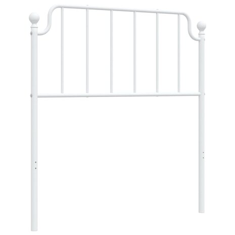Hoofdbord 90 cm metaal wit 2