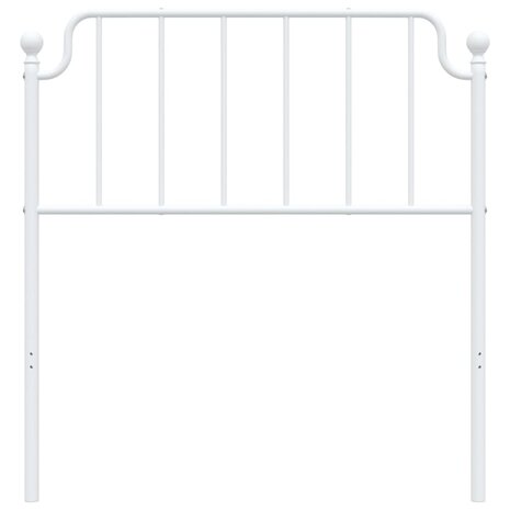 Hoofdbord 90 cm metaal wit 3